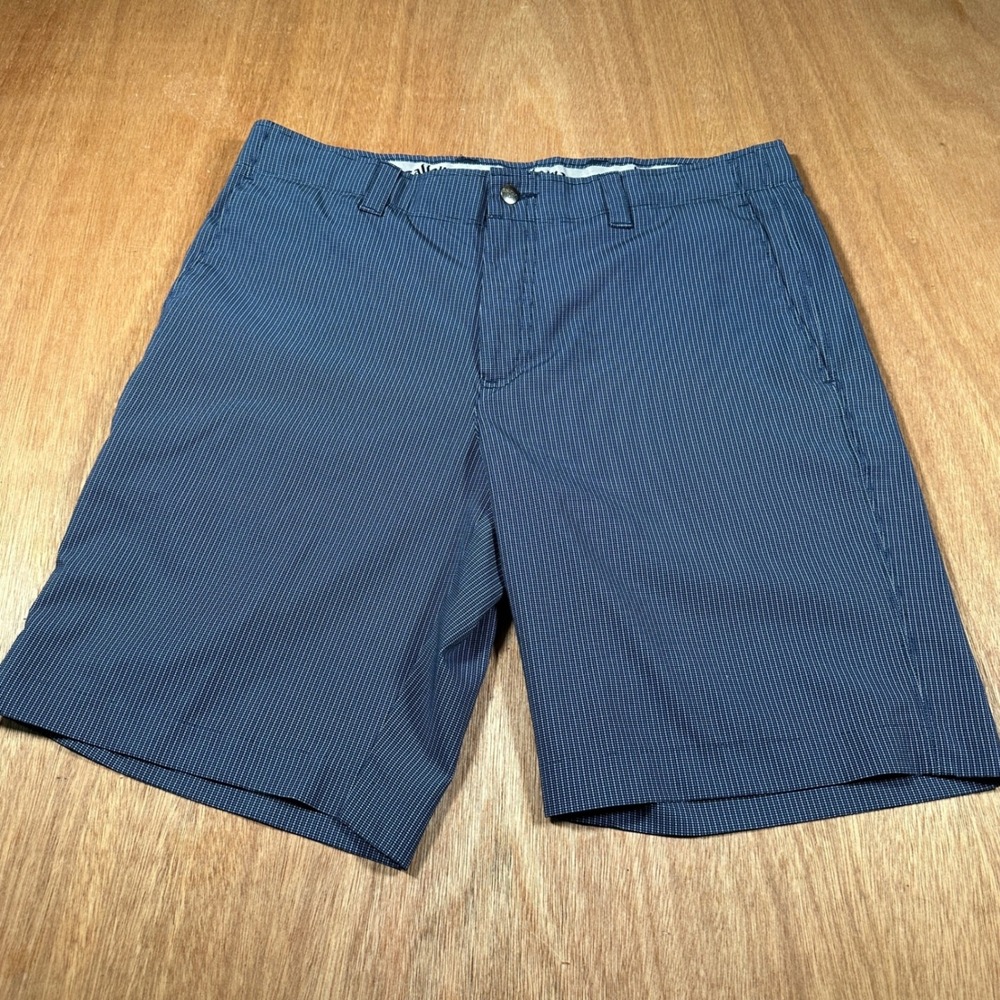 Callaway Golf Shorts Mens 34 Blue Micro Pattern Performance Flat Front Active